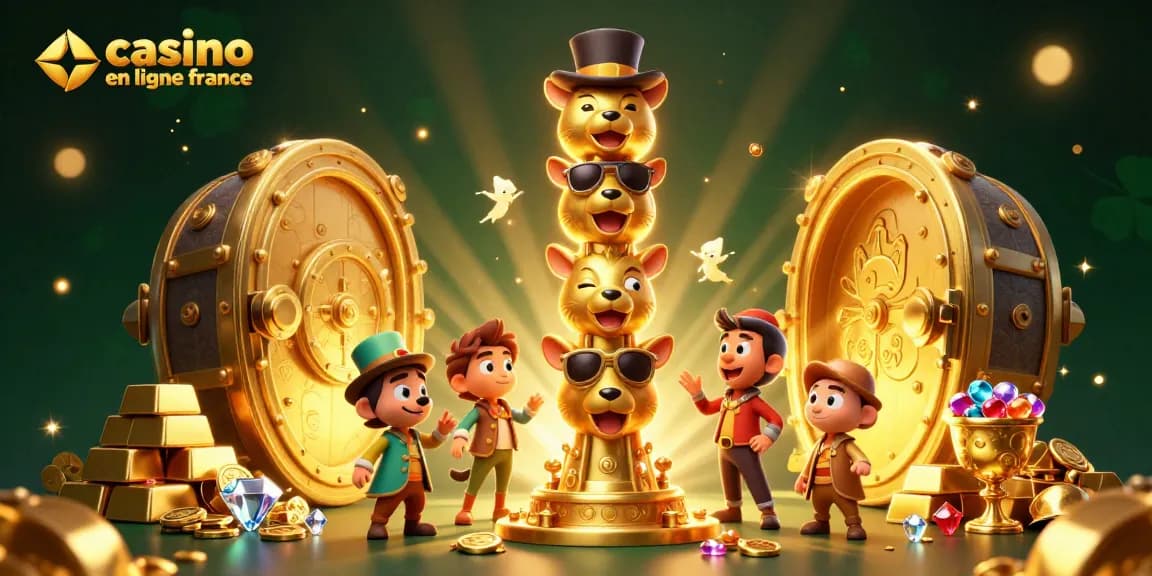 Profitez de l'excitation des jeux de casino en ligne en France avec un totem magique et des trésors scintillants.