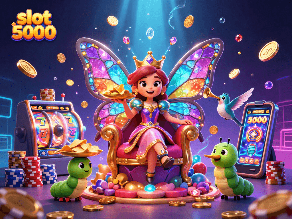 Spin the vibrant slot 5000 reels and enjoy the thrill of colorful jackpots and chips.