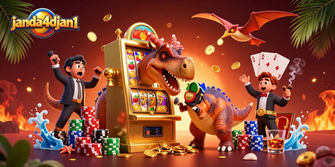 Janda4djan1 menarik jackpot dengan kepala pachycephalosaurus di mesin slot emas yang menghasilkan koin berlimpah.