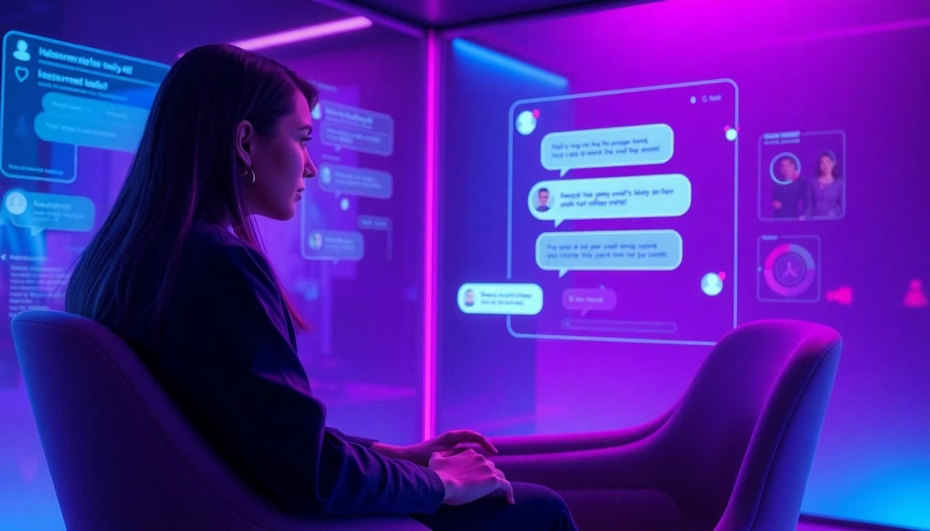 Engaging sex chat AI interaction in a digital chat room.