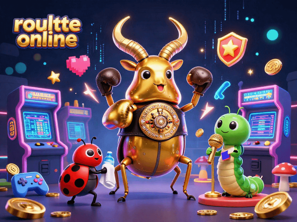 Engage with roulette online as a golden stag beetle champion prepares for action!