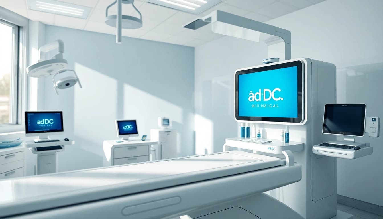 Showcasing ad DÓC Medical products in a professional healthcare environment with advanced technology.