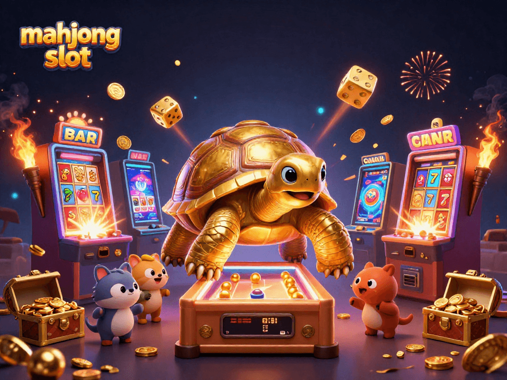 Experience the excitement of mahjong slot in this vibrant and dynamic casino scene, featuring captivating game elements.