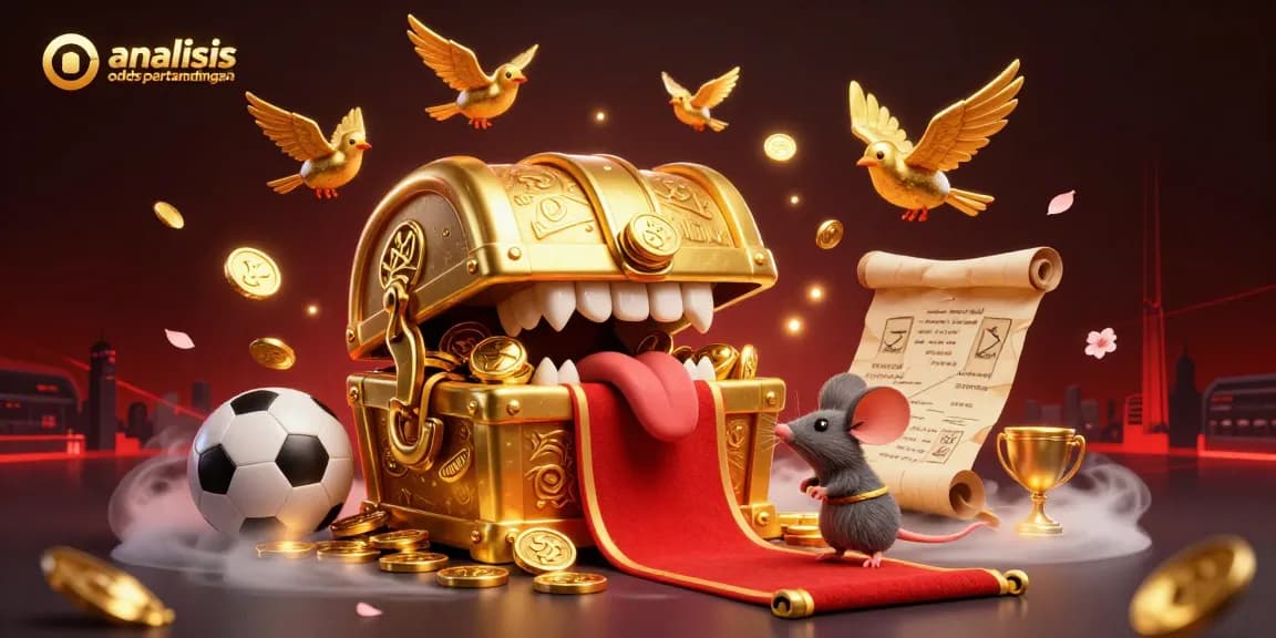 Engage in analisis odds pertandingan with an exciting 3D illustration showcasing sports betting excitement and dynamic visuals.