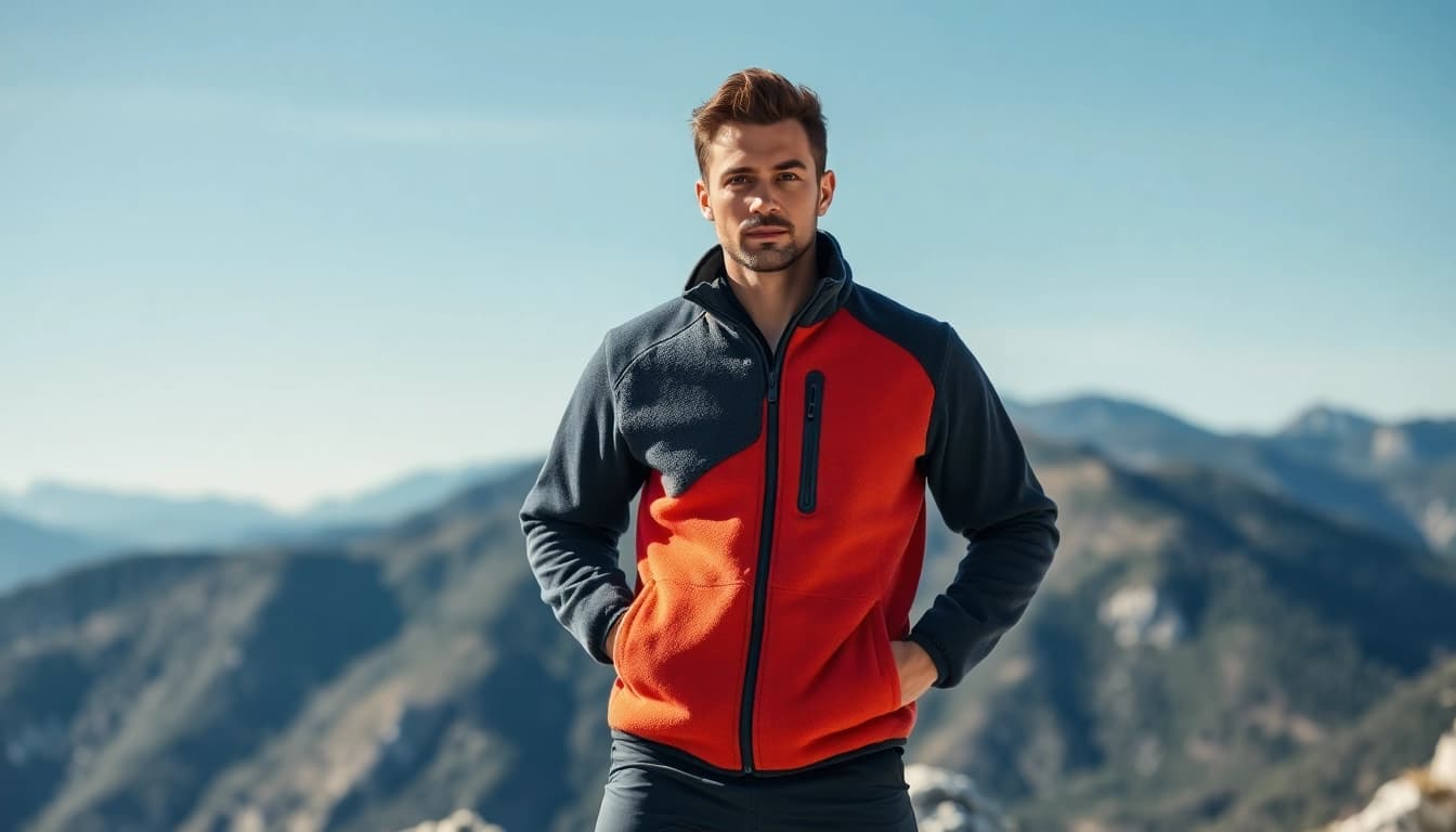 Fleece jacket biedt stijl en comfort in een prachtige natuurlijke omgeving.