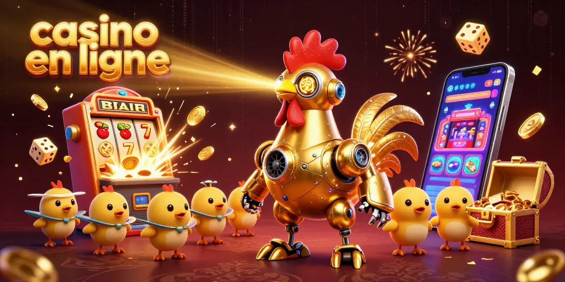 Visitez le casino en ligne avec un robot coq 3D et des jeux explosifs captivants.