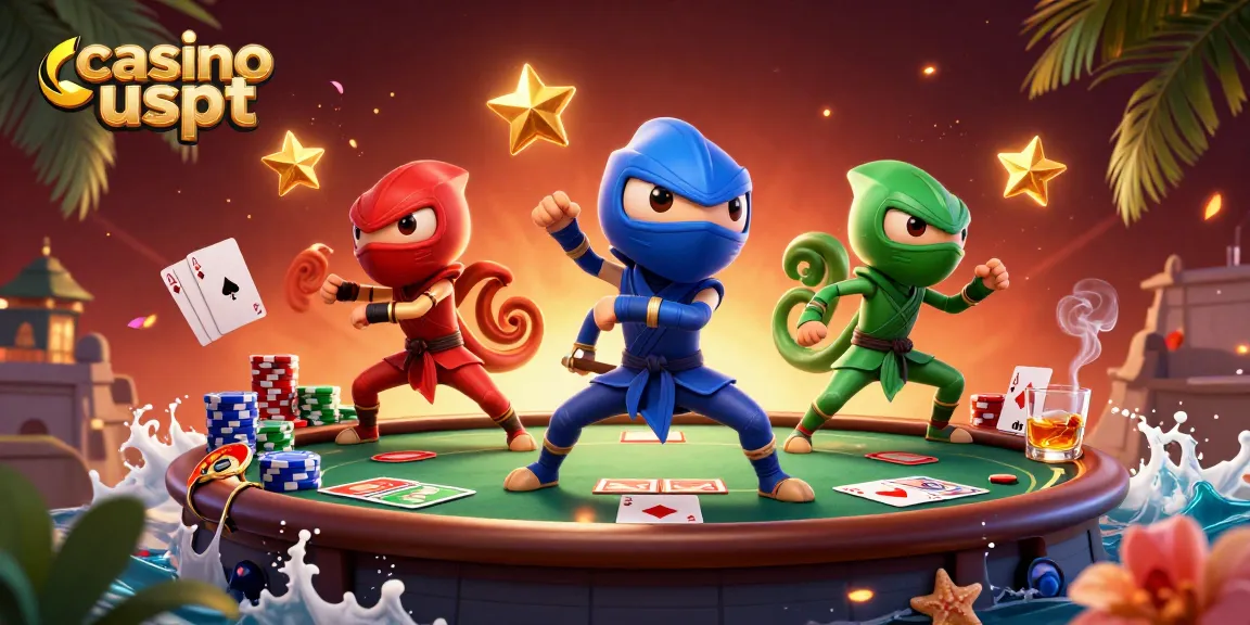 Giocatori nel casino usdt si sfidano in un intenso gioco di poker con gettoni colorati e carte.