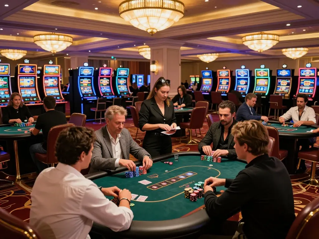 Players enjoy thrilling experiences at migliori casino online europei, with poker tables bustling and engaging gameplay.