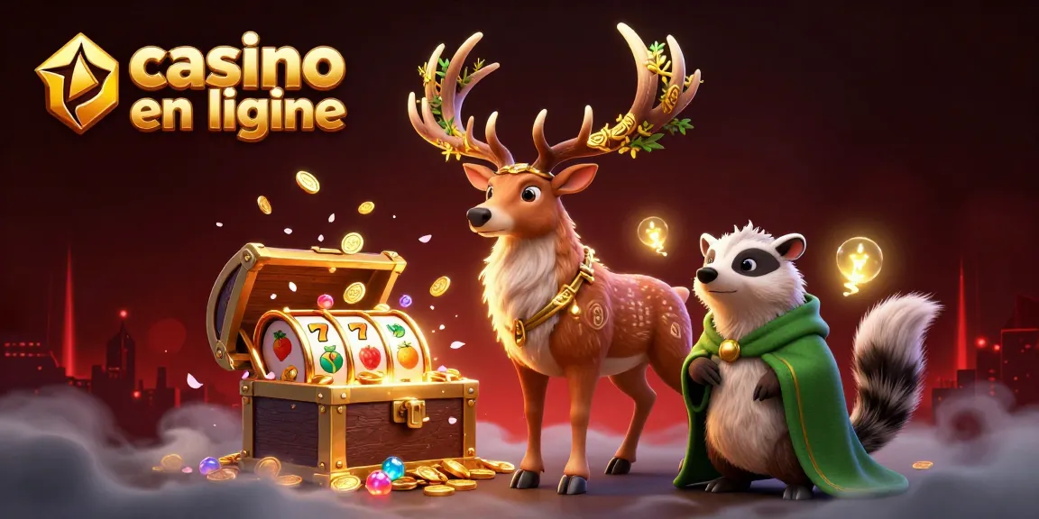 Jouez à des jeux captivants au casino en ligne avec un cerf druide et un blaireau magique.