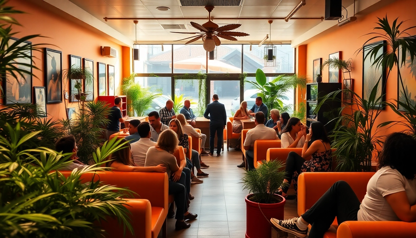 Membres du meilleur club cannabis Lloret de Mar se détendant dans un cadre accueillant.