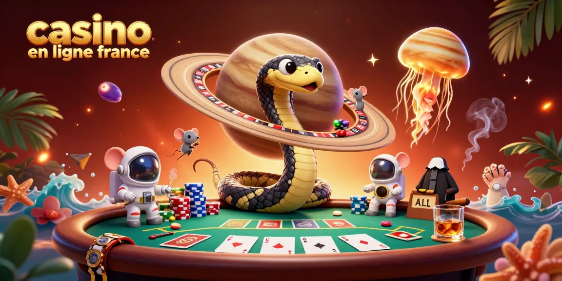 Les astronautes souris parient sur des segments de la roulette des anneaux de Saturne dans le casino en ligne France.