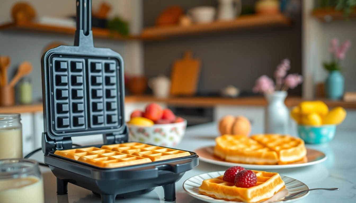 Geniet van goedkope wafelkatoen met deze mooie, zelfgemaakte wafels in de keuken.