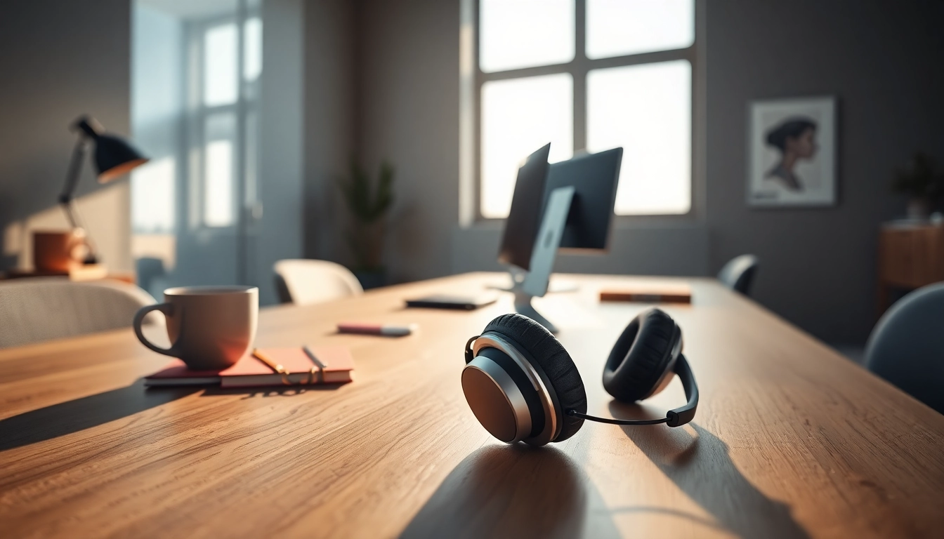 Highlighting Bone X2 Bone Conduction Headphones in a stylish office environment for tech enthusiasts.