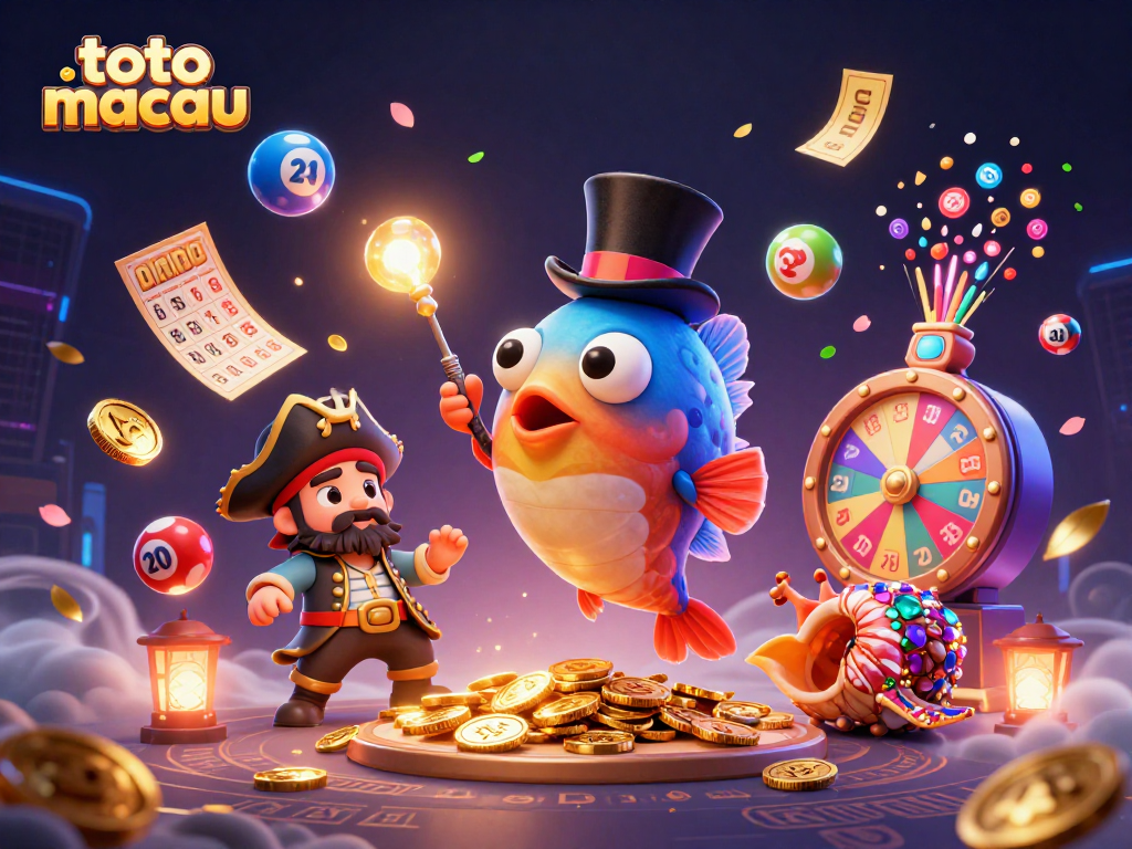 Engage with toto macau as the deep-sea anglerfish ignites golden coins amidst dynamic lottery elements.