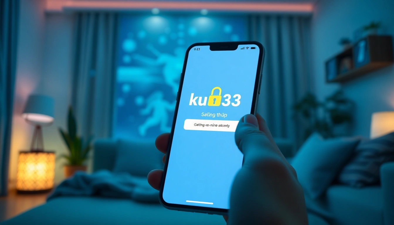 Giao diện ku3933 đăng nhập hấp dẫn trên điện thoại thông minh, thể hiện các tính năng cá cược trực tuyến.