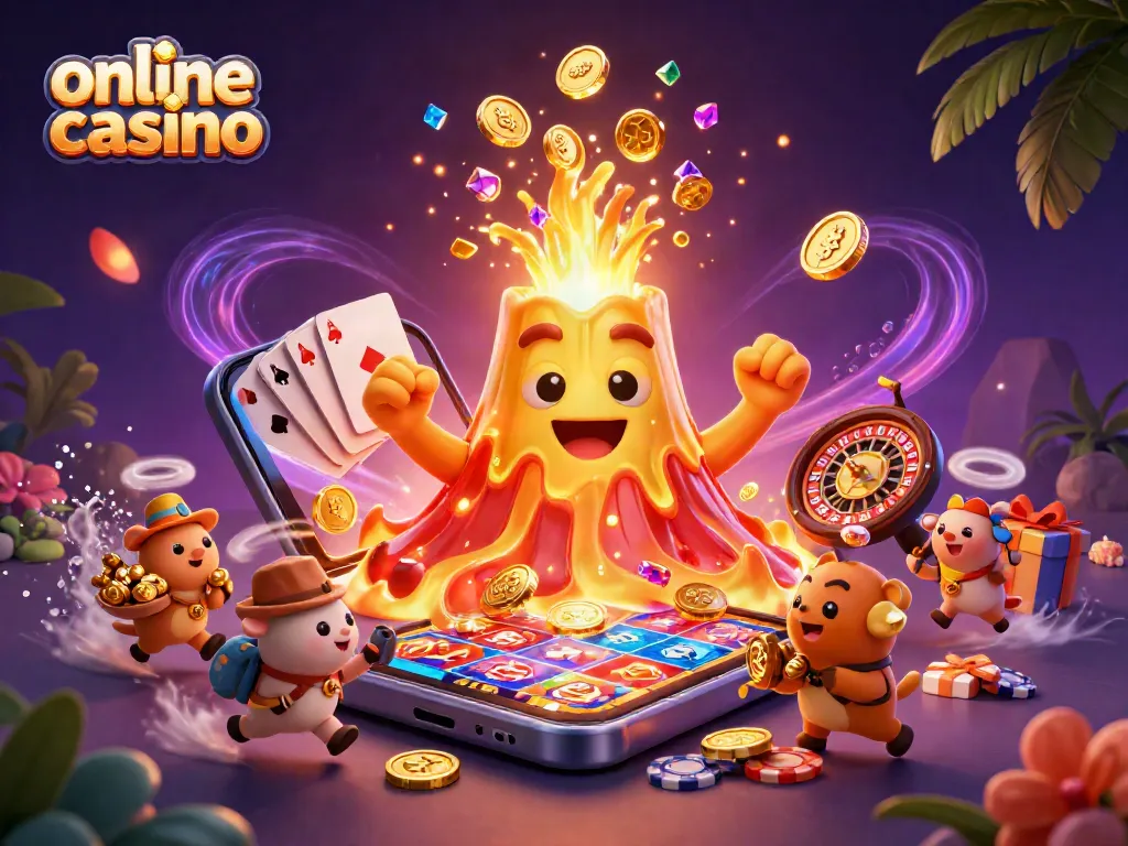 Gana en el casino online mientras disfrutas de una vibrante escena de premio con tesoro y diversión.