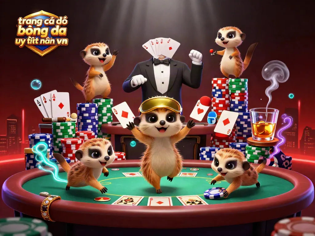 Khám phá trang cá độ bóng đá uy tín nhất vn với những chú meerkat hoạt động trong sòng bạc đầy màu sắc.