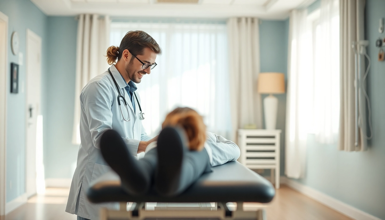 Seventeen Physio professional offering personalized treatment in a serene clinic environment.