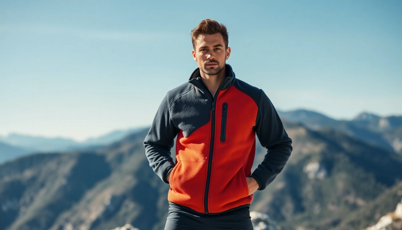 Fleece jacket biedt stijl en comfort in een prachtige natuurlijke omgeving.