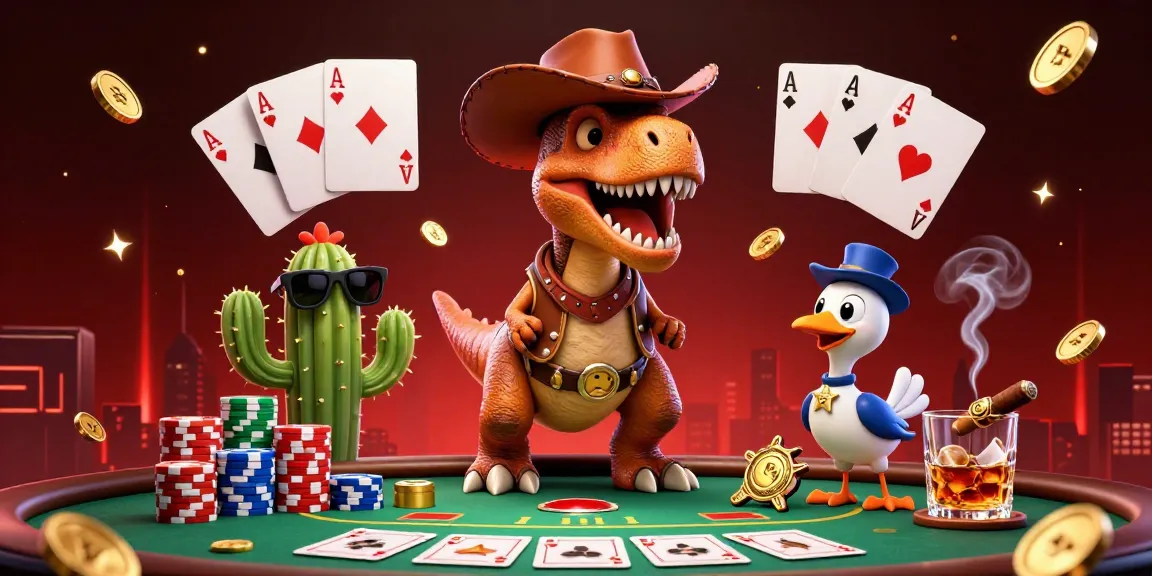 Profitez de l'animation de casino en ligne France avec le dinosaure T-Rex et le cactus.