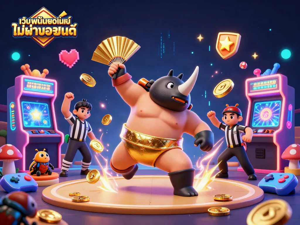 ภาพการ์ตูน 3D ของเว็บพนันออนไลน์ ไม่ผ่านเอเย่นต์ นำเสนอการเล่นเกมในบรรยากาศที่มีชัยชนะ