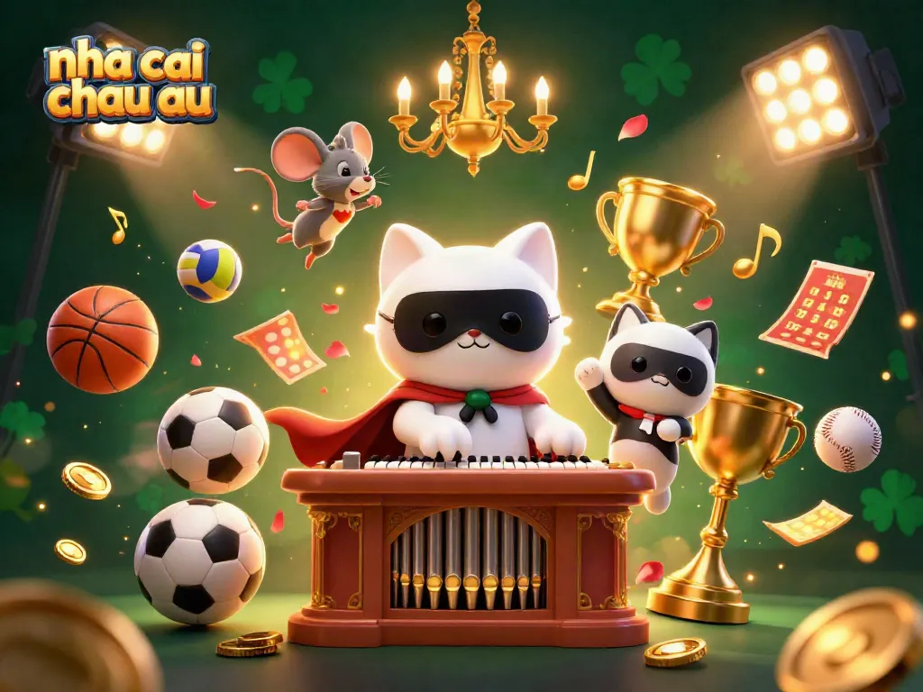 Tham gia cá cược tại nhà cái châu Âu với những quả bóng thể thao và ánh sáng lấp lánh.
