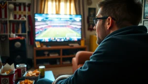 해외축구중계를 즐기는 팬의 흥미로운 모습