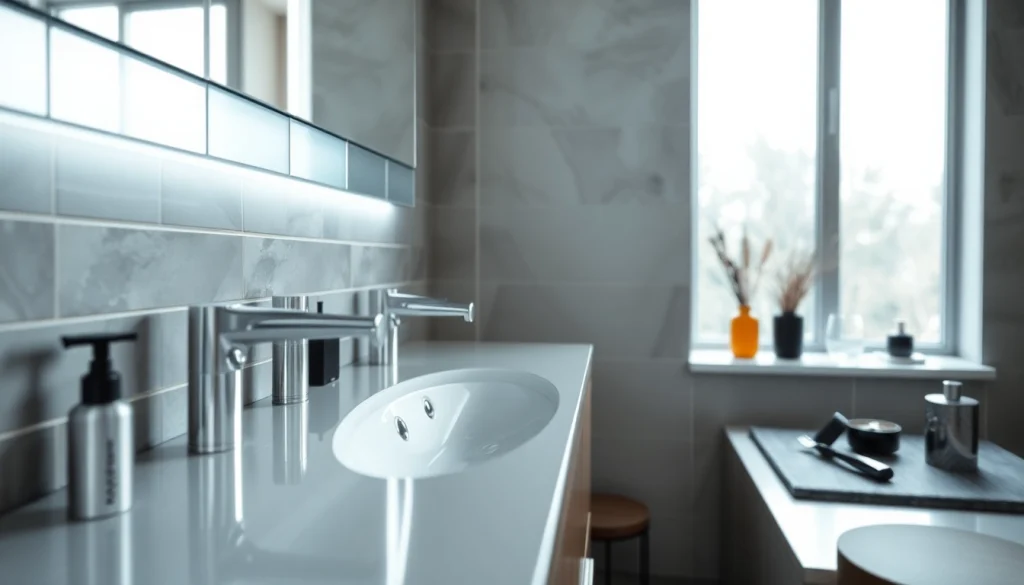 Entdecken Sie den eleganten sonni Spiegelschrank mit LED-Beleuchtung im modernen Badezimmer.