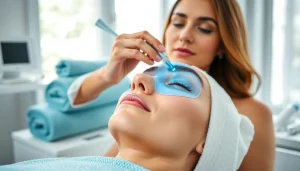 Skincare professional administering a VI Peel Nyack treatment in a serene spa environment.