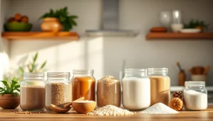 Édulcorant en vrac présenté dans un environnement moderne et naturel.