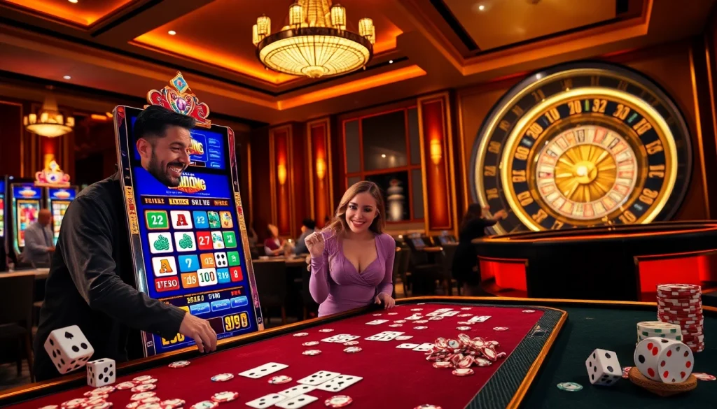 Rasakan permainan yang mendebarkan dengan demo Mahjong Slot, menampilkan warna-warna cerah dan atmosfer kasino yang menggembirakan.