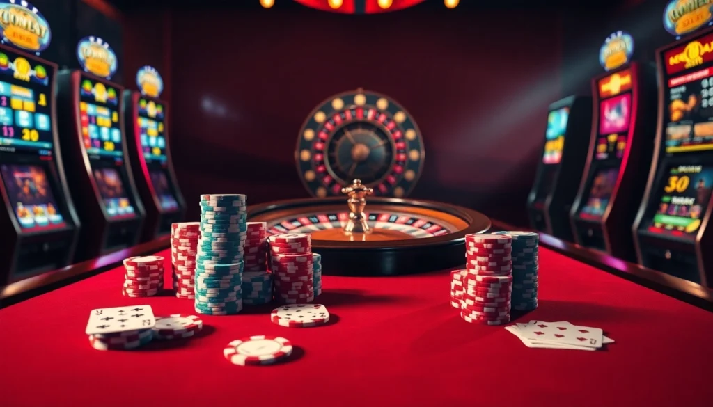 Trải nghiệm sự phấn khích của Bet VIP với một bàn poker sang trọng và các máy đánh bạc đầy màu sắc.
