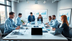 在现代办公环境中展示技术与创新的 WPS 团队协作。