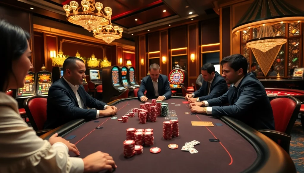 Engage in a thrilling poker game at 555win with high-stake chips and vibrant casino atmosphere.