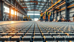 GRP Grating Supplier showcasing engineered fiberglass grating in an industrial workspace.