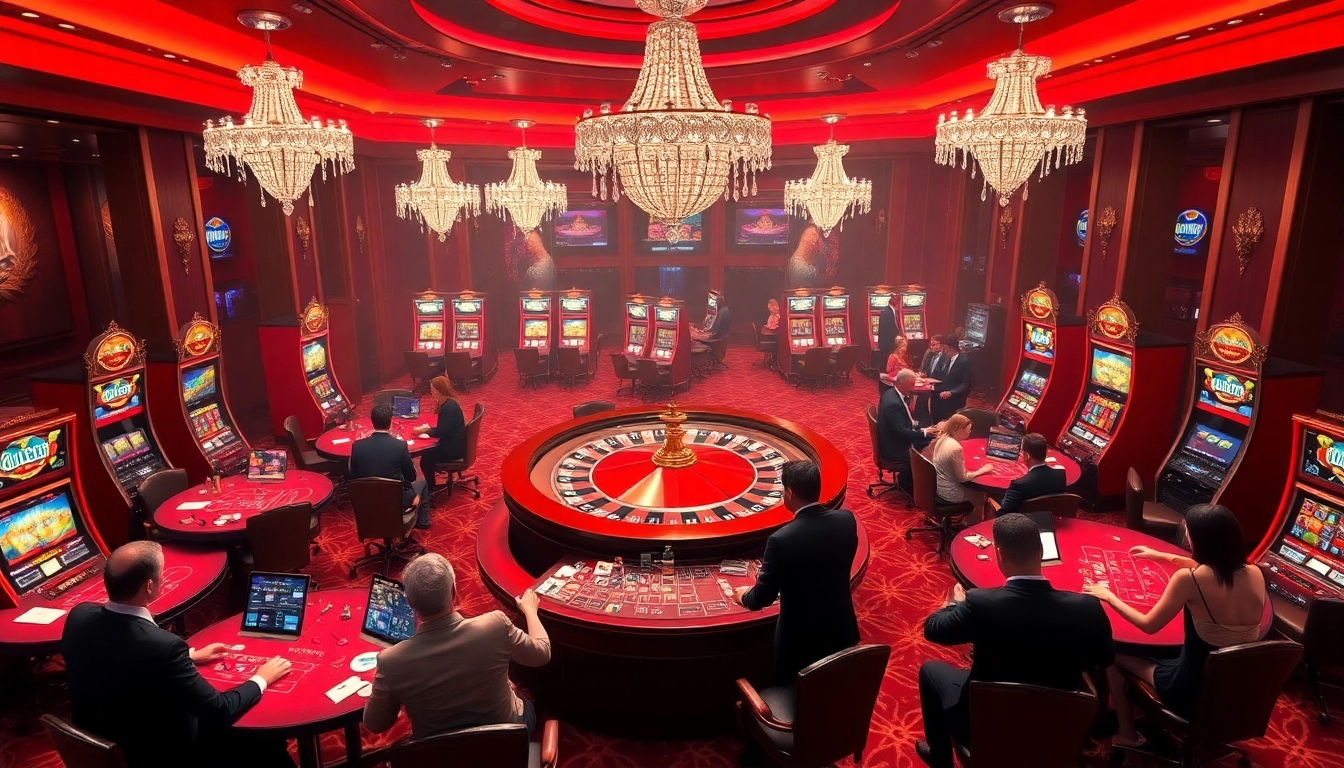 Vivez l'excitation du casino en ligne 2026 avec des joueurs aux tables de roulette vibrantes et aux machines à sous.