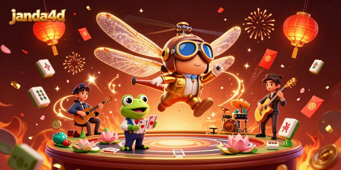 Janda4D bermain togel dan slot online di kasino virtual dengan banyak elemen berwarna-warni.