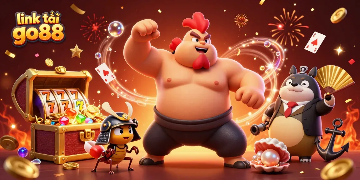 Experience exciting gameplay with link tải go88 showcasing thrilling casino elements in a vibrant illustration.