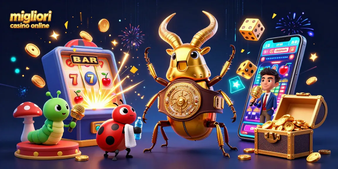 Scopri i migliori casino online con la nostra illustrazione vivace e dinamica che rappresenta l'azione del gioco.
