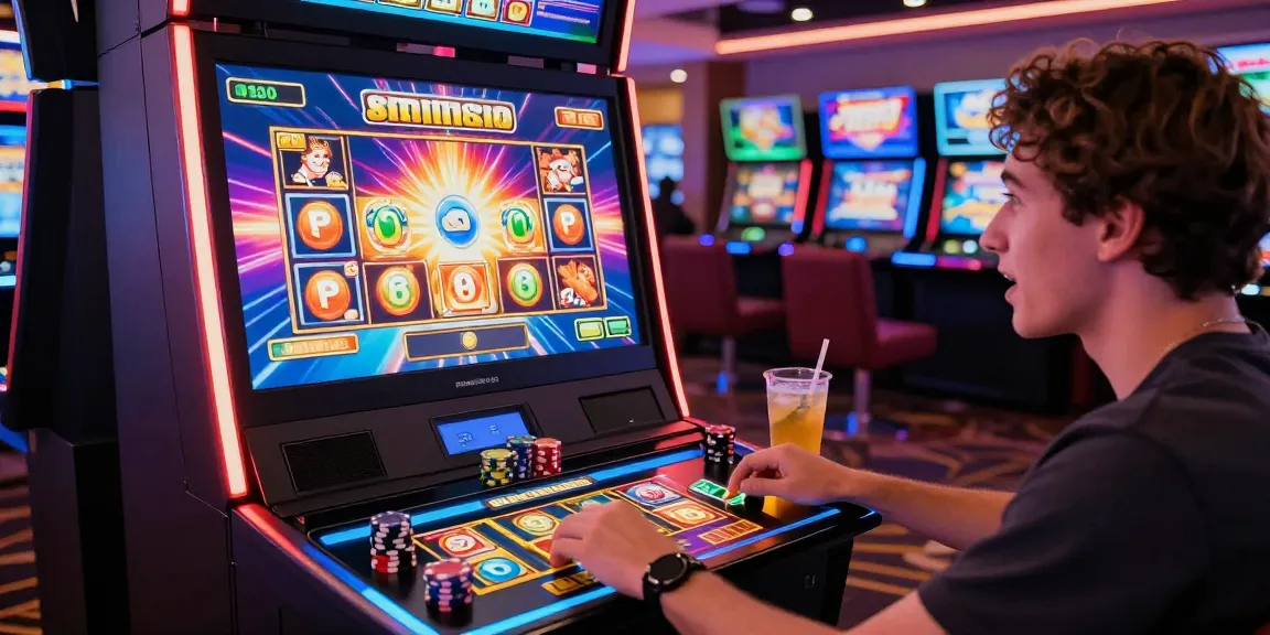 Player engaging with bonus buy slots at a vibrant online casino, showcasing excitement and immediate gameplay.