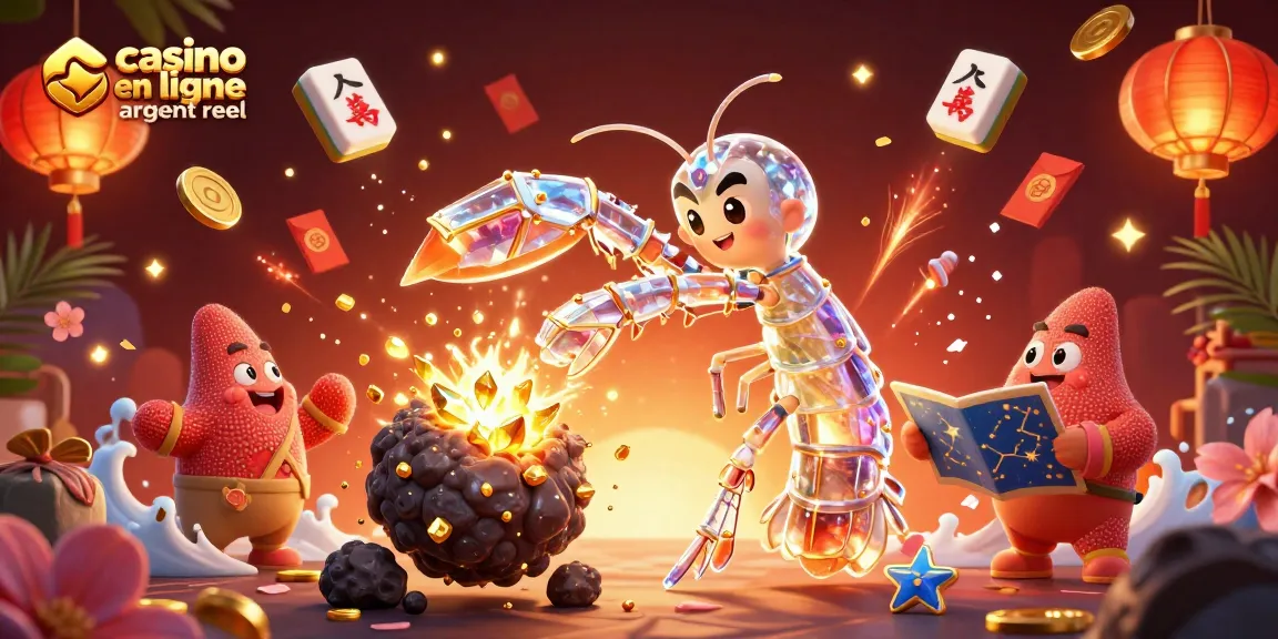 Les joueurs s'immergent dans l'univers du casino en ligne argent réel à travers une scène riche en éléments colorés.