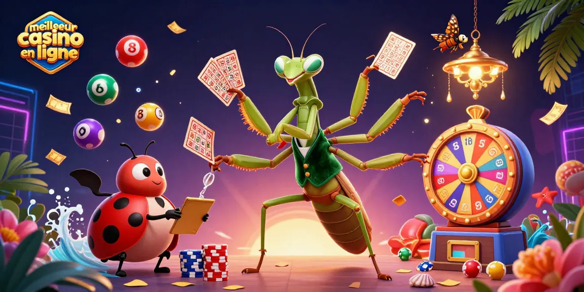 Visuel animé illustrant le meilleur casino en ligne avec des personnages fascinants et des éléments de jeu dynamique.