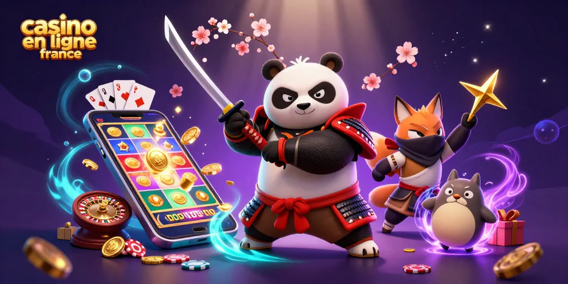 Le samouraï panda et le renard ninja animent l'univers de casino en ligne France.