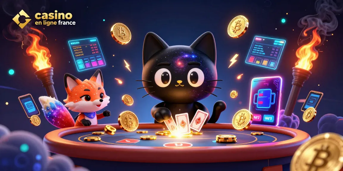 Jouer au casino en ligne France avec un chat noir gravitationnel et un renard nébuleux.