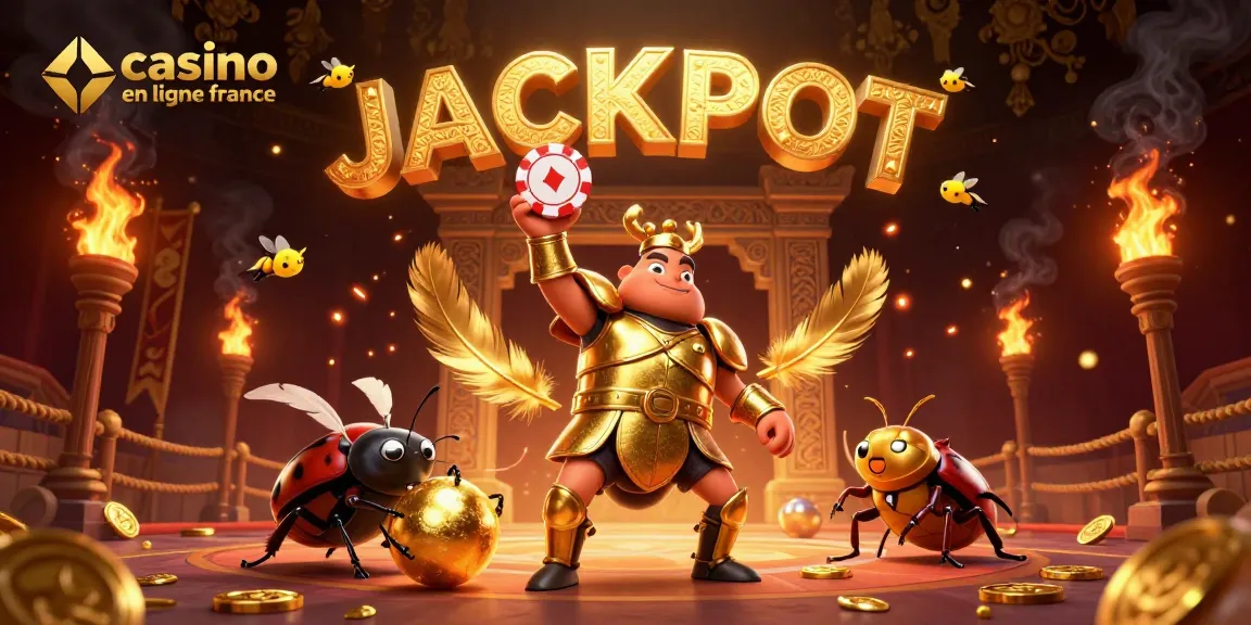 Illustration 3D d'un hérisson gladiateur avec un jeton de poker, représentant le casino en ligne France.