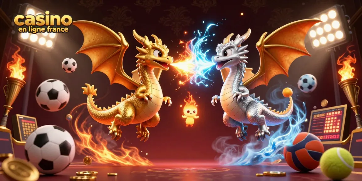 Visualisez le dynamisme des casinos en ligne en France avec des dragons et des éléments de jeu captivants.
