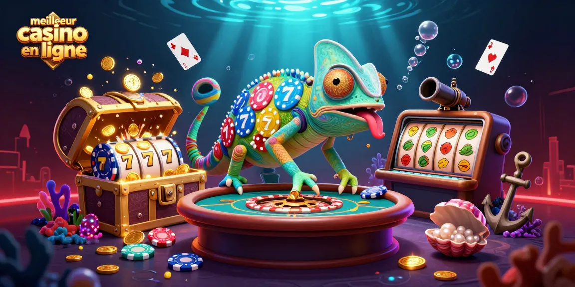 Le meilleur casino en ligne attire les joueurs avec un caméléon et des trésors sous-marins.