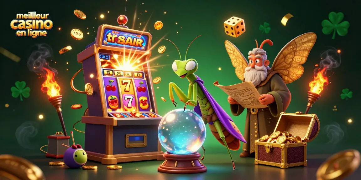 Misez sur le meilleur casino en ligne avec cette illustration dynamique mettant en valeur les jeux de hasard captivants.