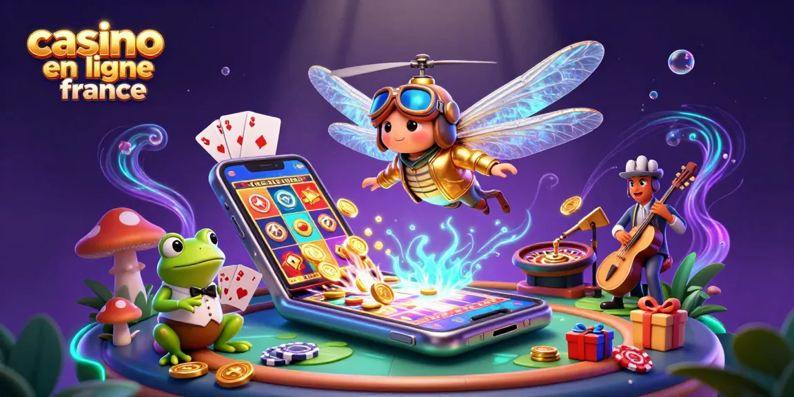 Jouer dans un casino en ligne France avec des personnages colorés et des jeux d'argent dynamiques.