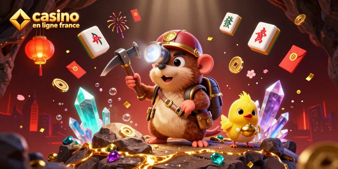 Vivez l'aventure de notre mole chasseur de trésors dans un casino en ligne France animé et riche en détails.